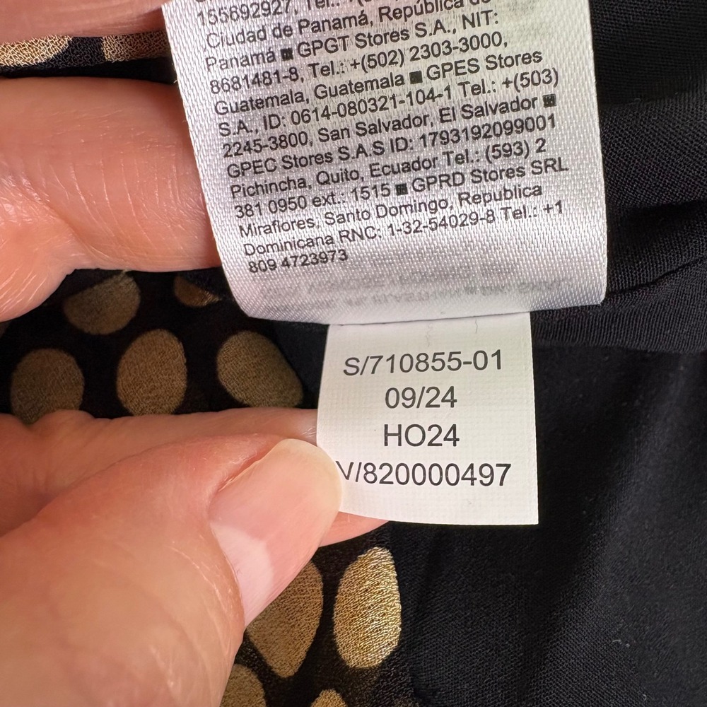 NWT Banana‎ Republic Georgette Ruched Front Mini Dress 20 Polka Dot Flirty Soft - Picture 12 of 13